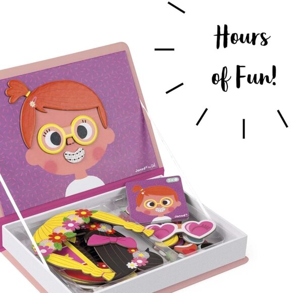 New Sealed Janod Magneti’Book Girl’s Crazy Faces-3-8 Years - Picture 8 of 14